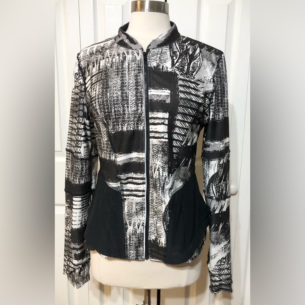 Layer 8 Performance Black & White Jacket Sz Large… - image 3